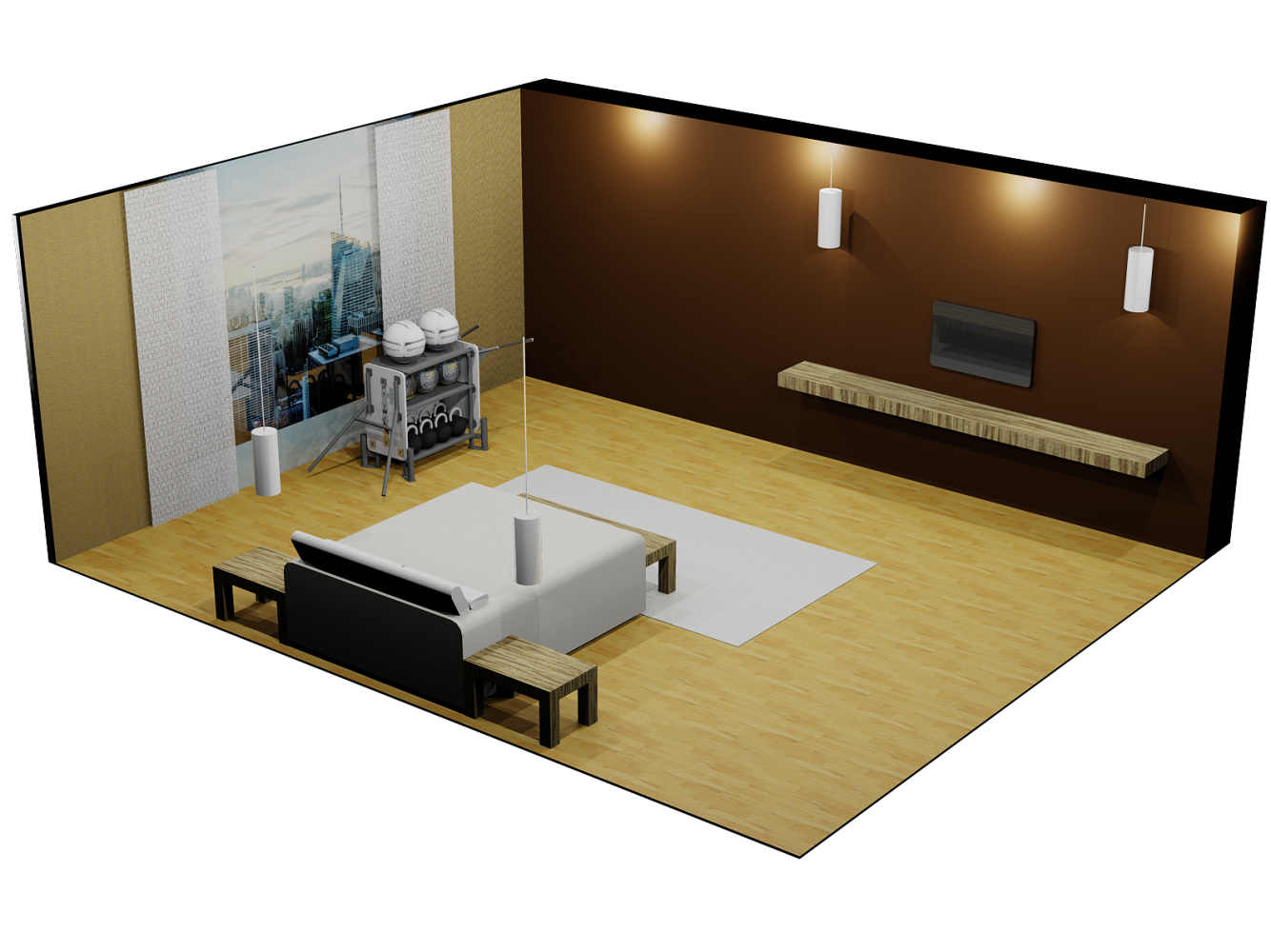 Área de 2 m²